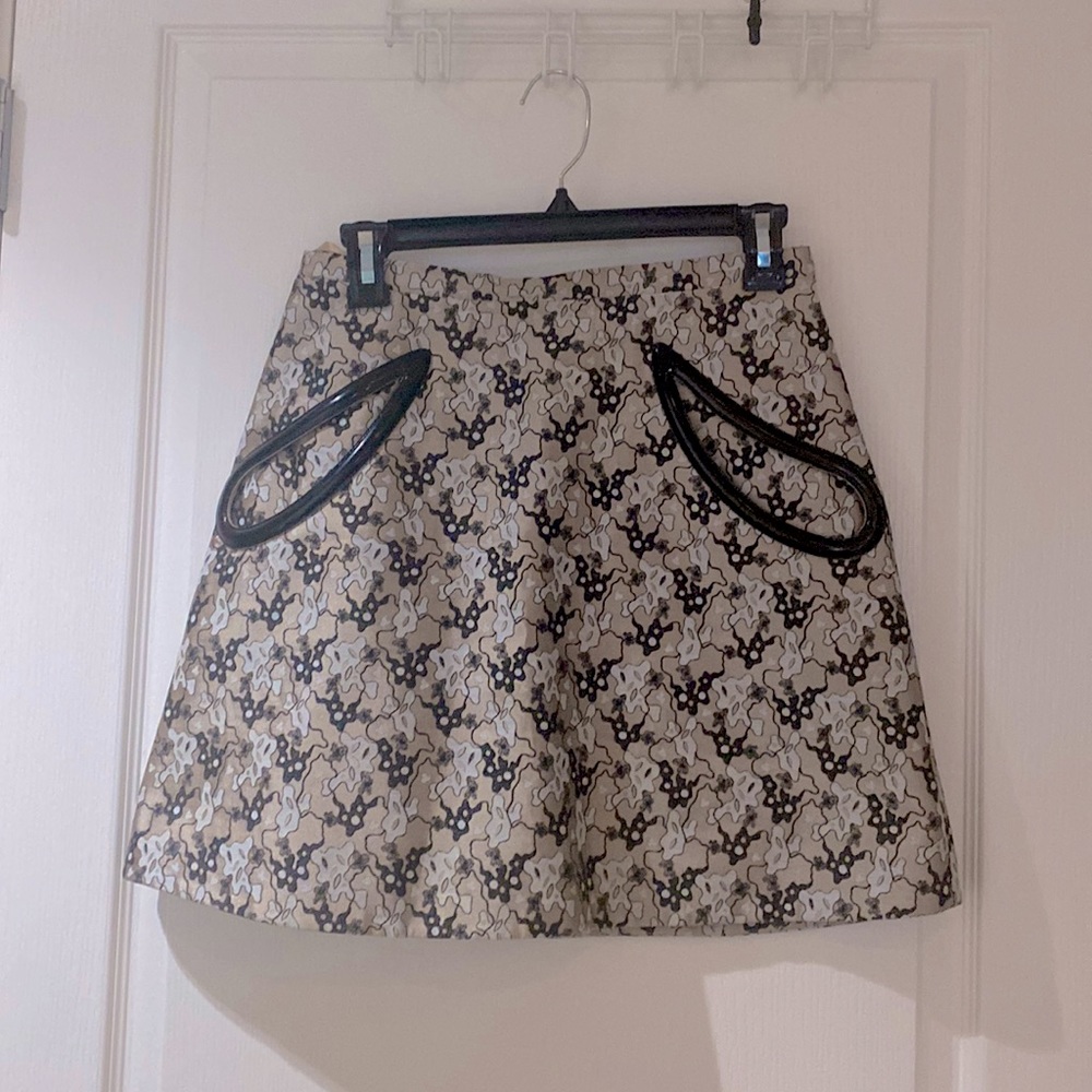 Christopher Kane Detailed Print Mini Skirt Size M
